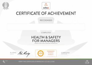 HSE FOR MANAGERS(certificate)