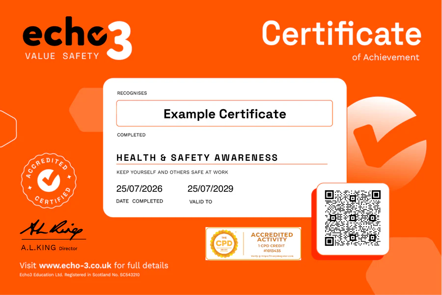 Health & Safety Awareness Certificate