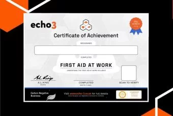 first aid at work certificate