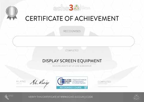 DSE CERTIFICATE