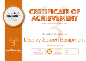 DSE Training certificate