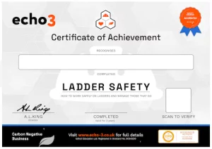 Echo3 LADDER SAFETY Certificate