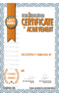 online training certificate