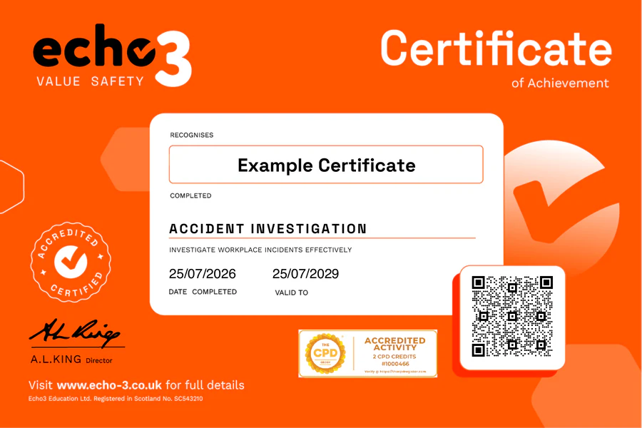 Accident Investigation Certificate