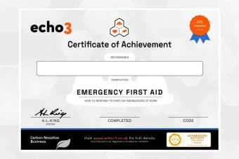 Emergency First Aid Certificate