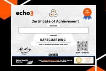 Safeguarding course certificate