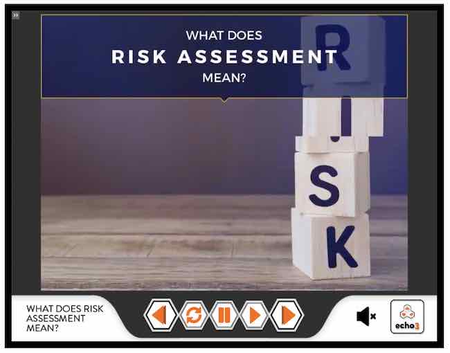 Online Risk Assessment training