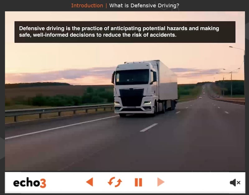 Defensive Driving online training
