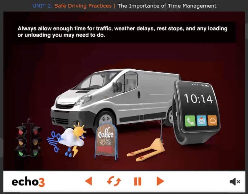 Online Defensive Driving training