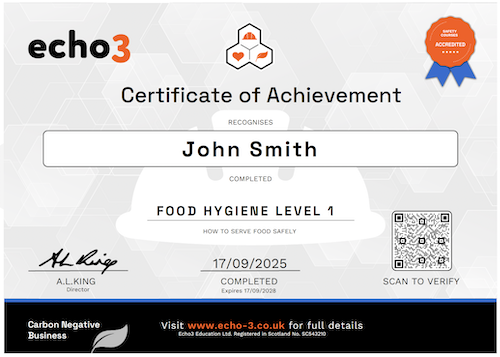certificate